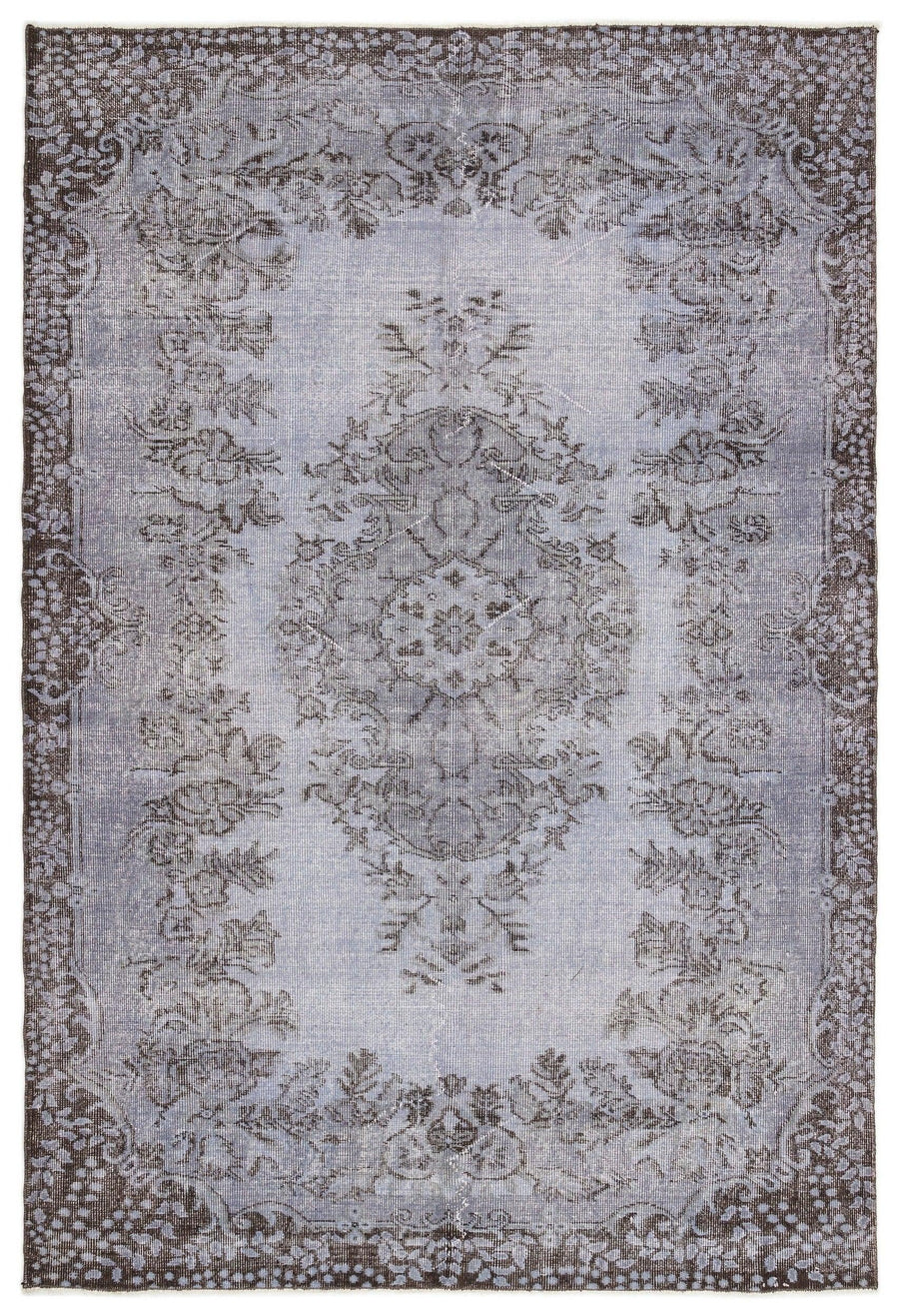 Bej Kırmızı Isparta Eskitme Çiçekli Yün Halı 175x260 - Özel Seri