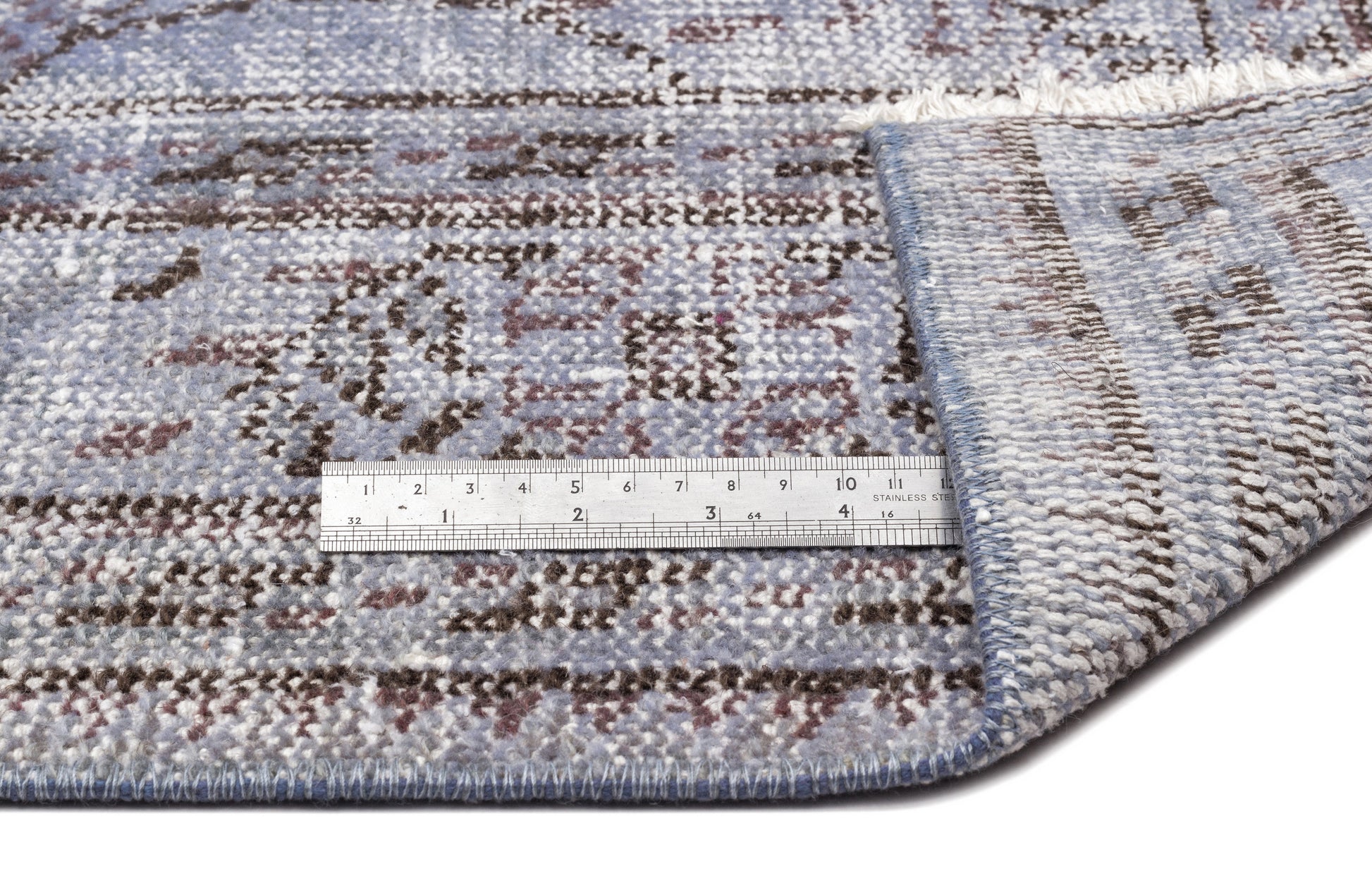 Atina Mavi Eskitme Yün El Dokuma Halısı 176 x 284 Apex Unique