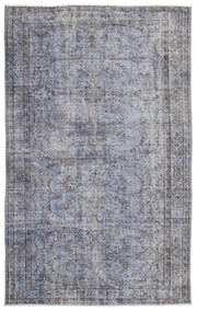 Atina Mavi Eskitme Yün El Dokuma Halısı 176 x 284 Apex Unique