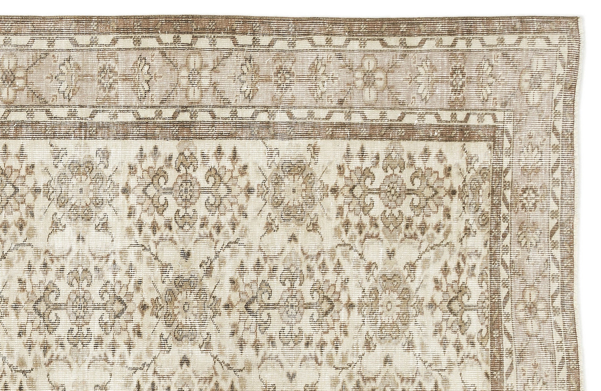 Atina Bej Eskitme Yün El Dokuma Halısı 194 x 310 Apex Unique