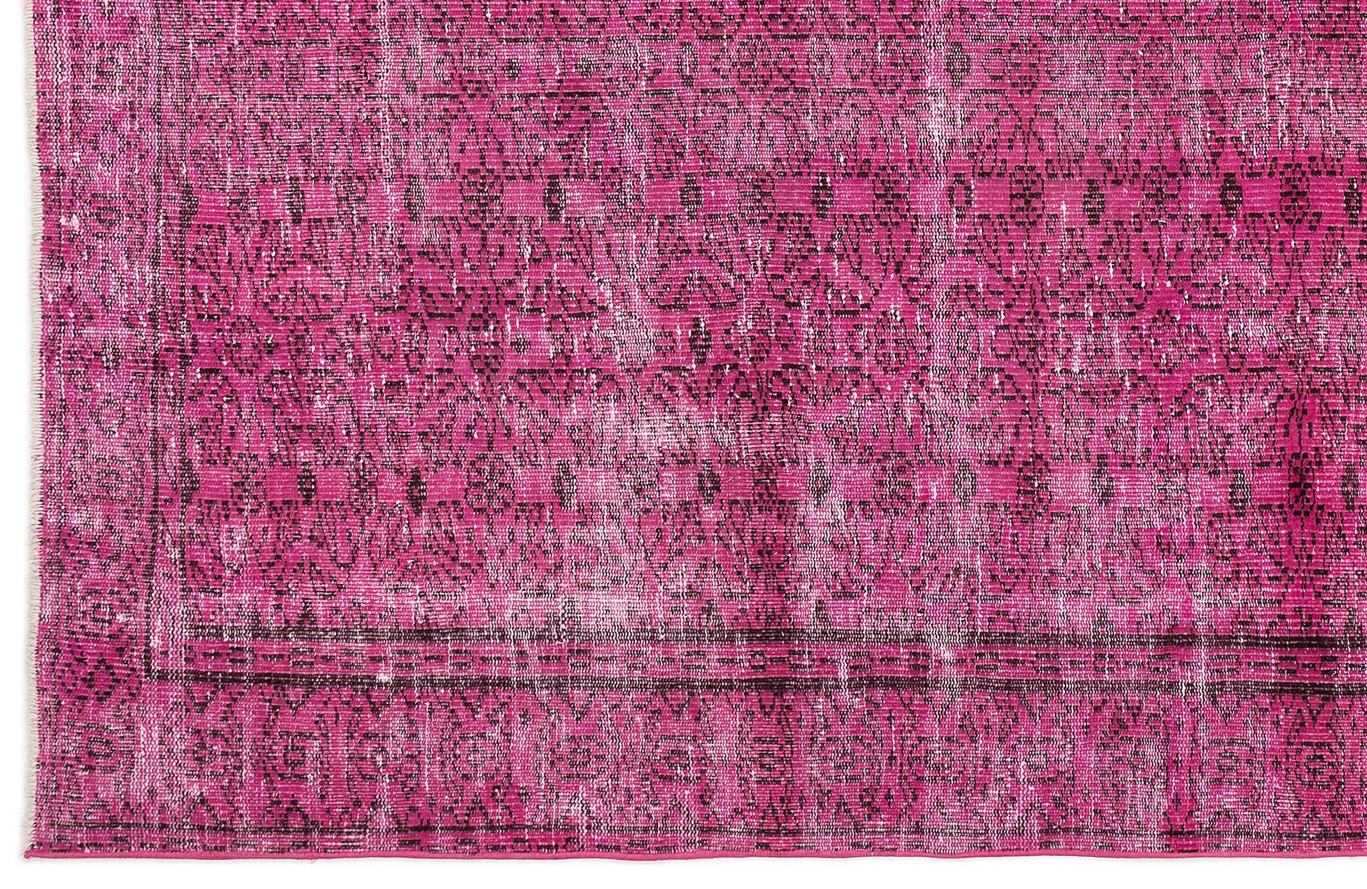 Atina Pembe Eskitme Yün El Dokuma Halısı 171 x 286 Apex Unique