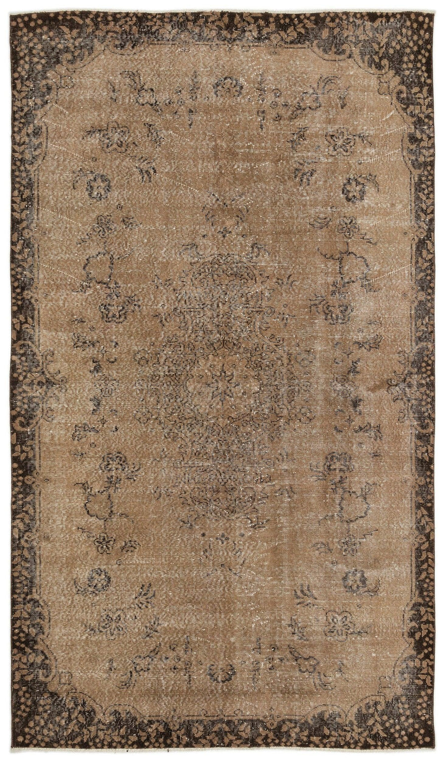 Antrasit Bej Anadolu Klasik Modern Yün Halı 167x286 - Özel Seri