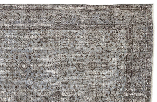 Mavi Anadolu Eskitme Geometrik Yün Halı 173x270 - Özel Seri