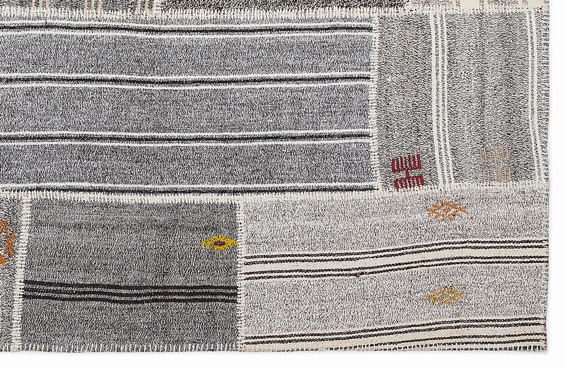 Teselya Bej Çizgili Yün El Dokuma Halısı 160 x 230 Apex Unique