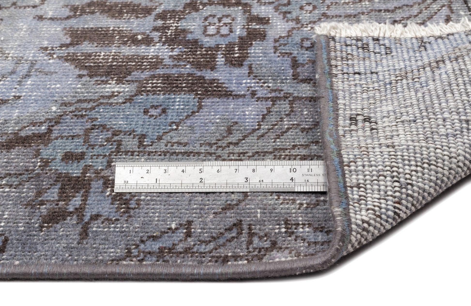 Atina Mavi Eskitme Yün El Dokuma Halısı 166 x 282 Apex Unique