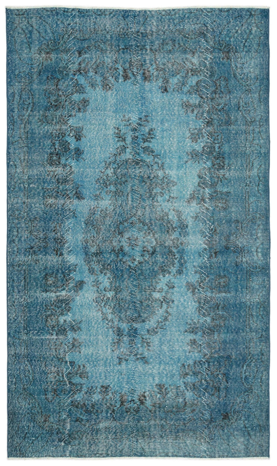 Antrasit Beyaz Bohem Eskitme Yün Halı 170x293