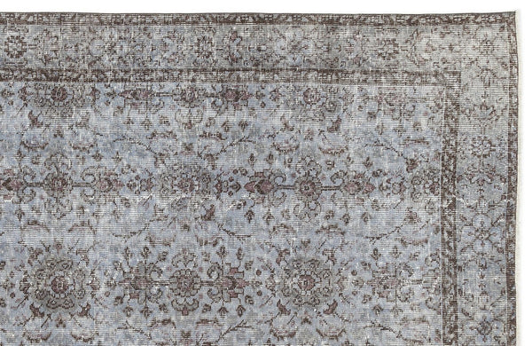 Mavi Anadolu Çiçekli Yün Halı 146x263 - Özel Seri