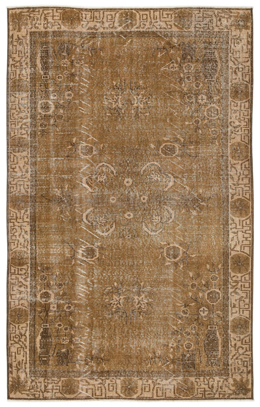 Bej Gri Anadolu Klasik Modern Yün Halı 175x280 - Özel Seri