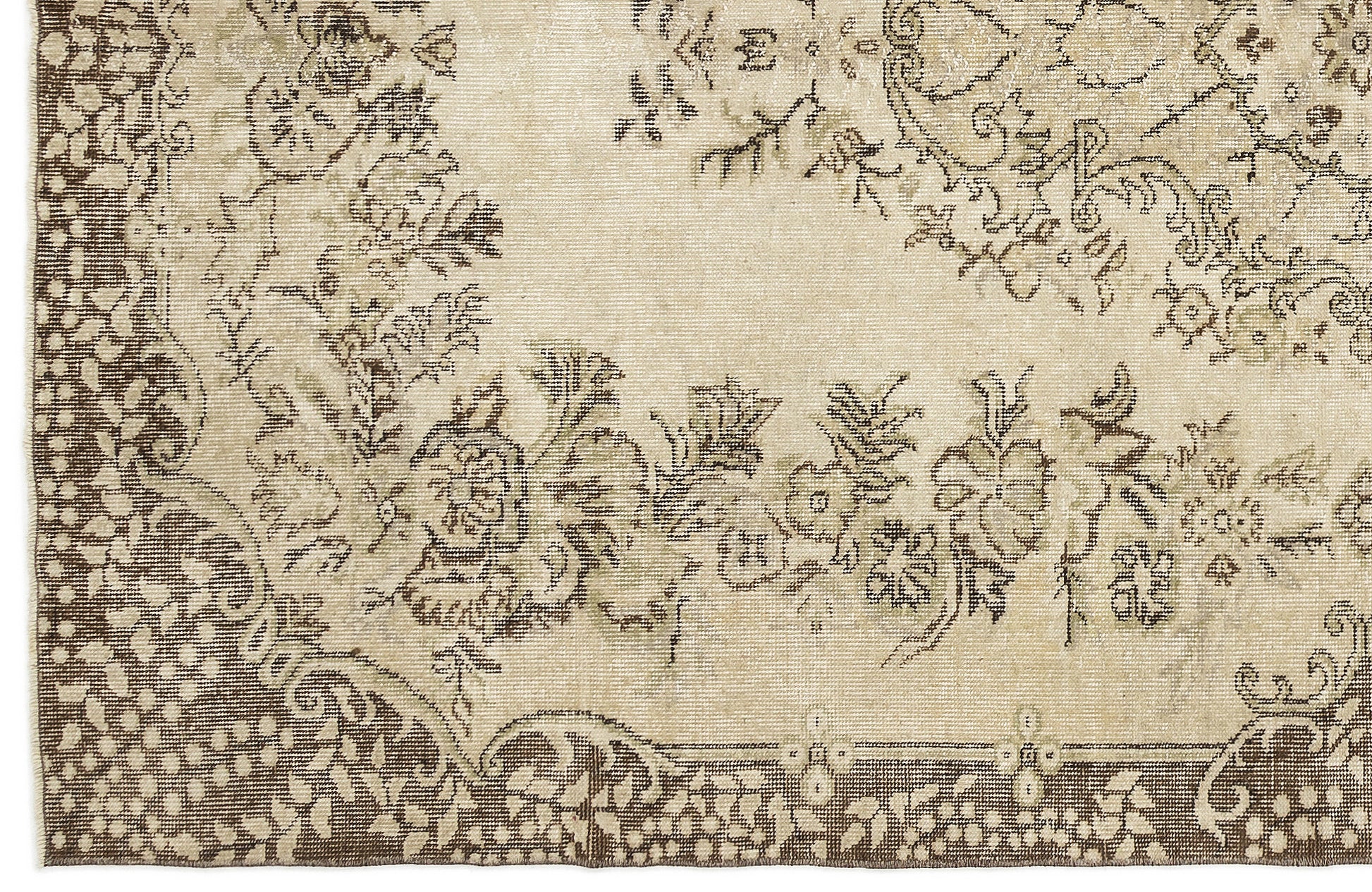 Atina Bej Eskitme Yün El Dokuma Halısı 179 x 285 Apex Unique