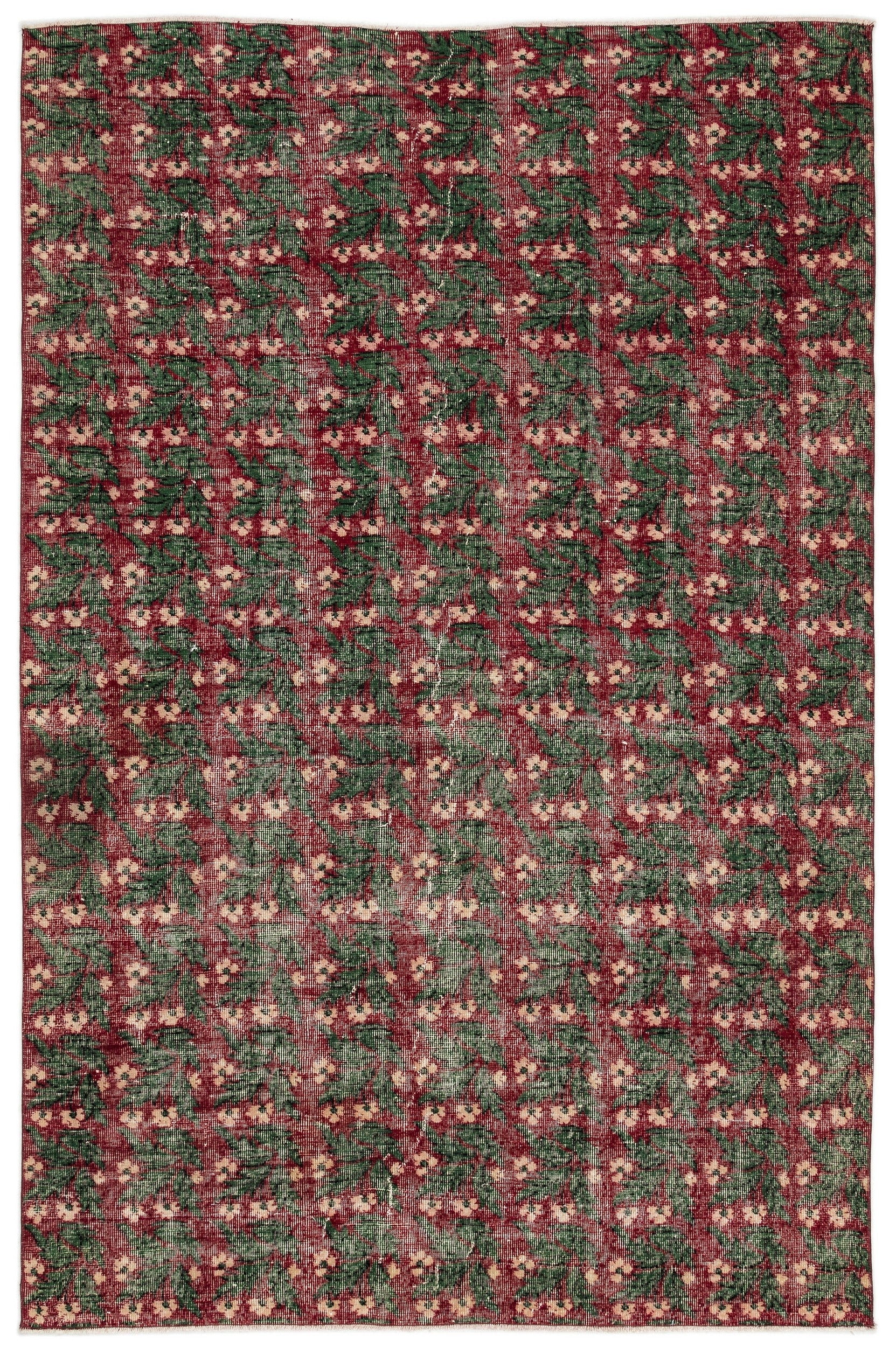 Atina Krem Eskitme Yün El Dokuma Halısı 181 x 280 Apex Unique