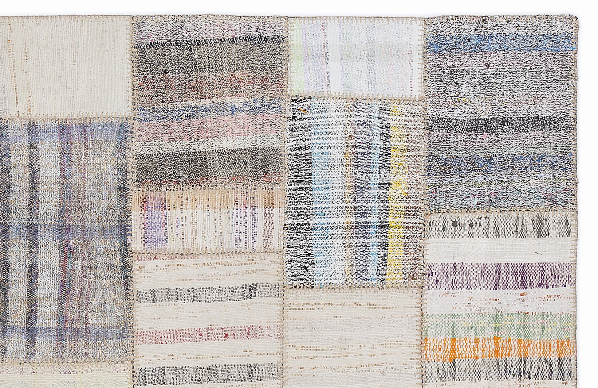 Teselya Bej Çizgili Yün El Dokuma Halısı 160 x 230 Apex Unique