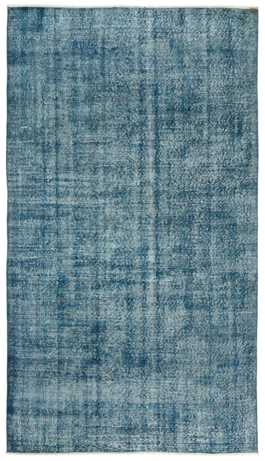 Beyaz Gri Eskitme Madalyonlu Yün Halı 160x291