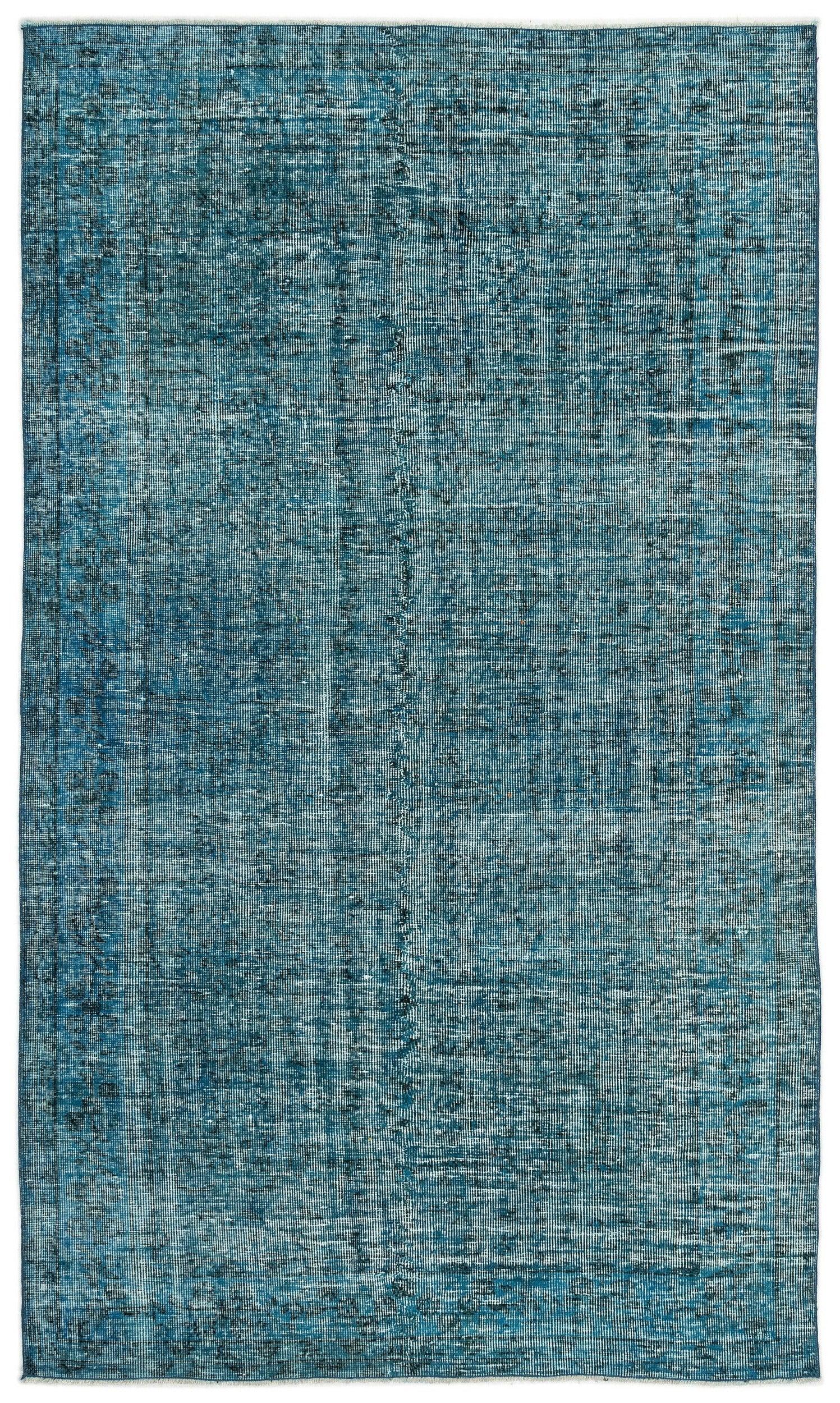 Gri Krem Eskitme Geometrik Yün Halı 141x247