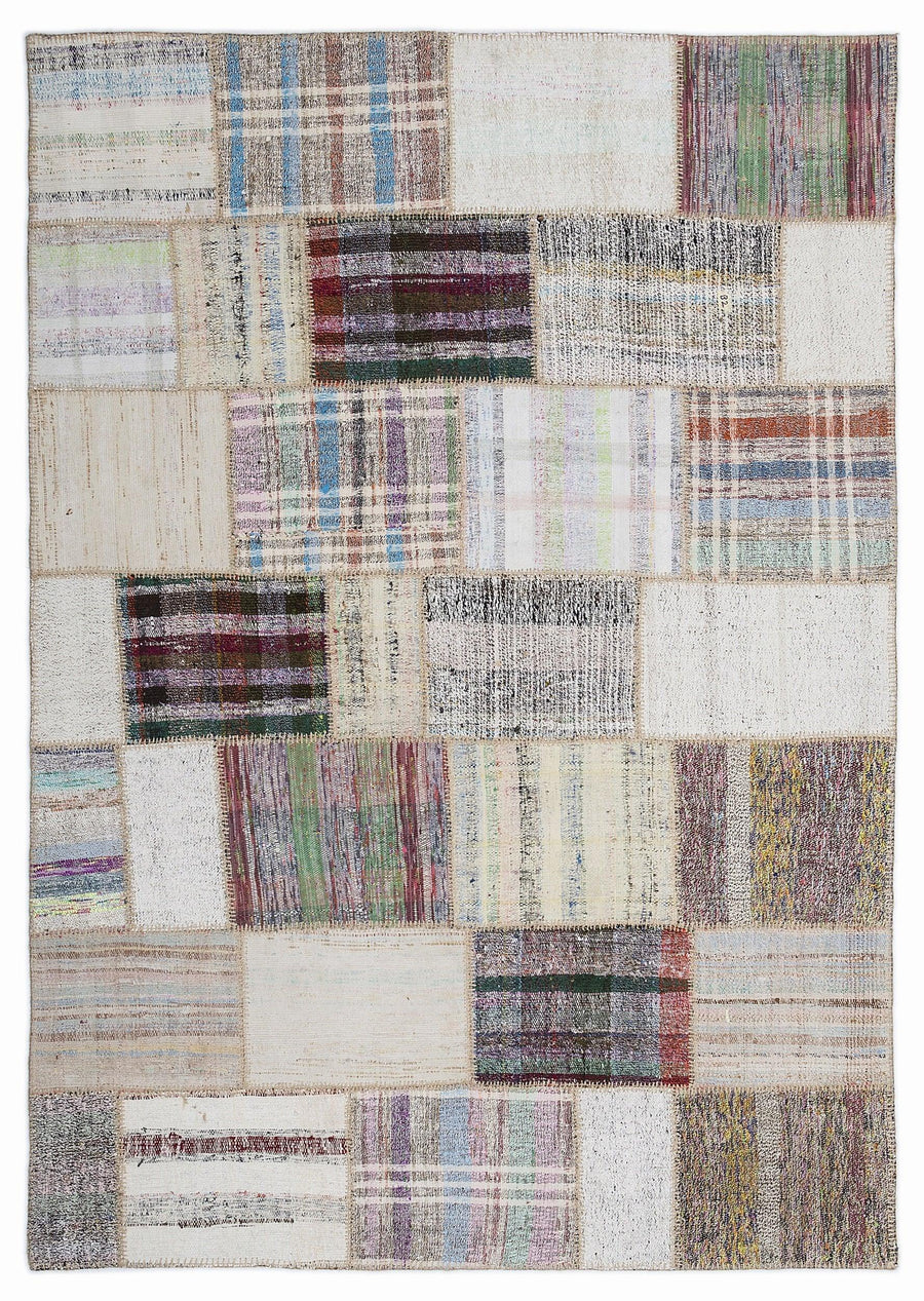 Bej Anadolu Geometrik Modern Yün Halı 160x230 - Özel Seri