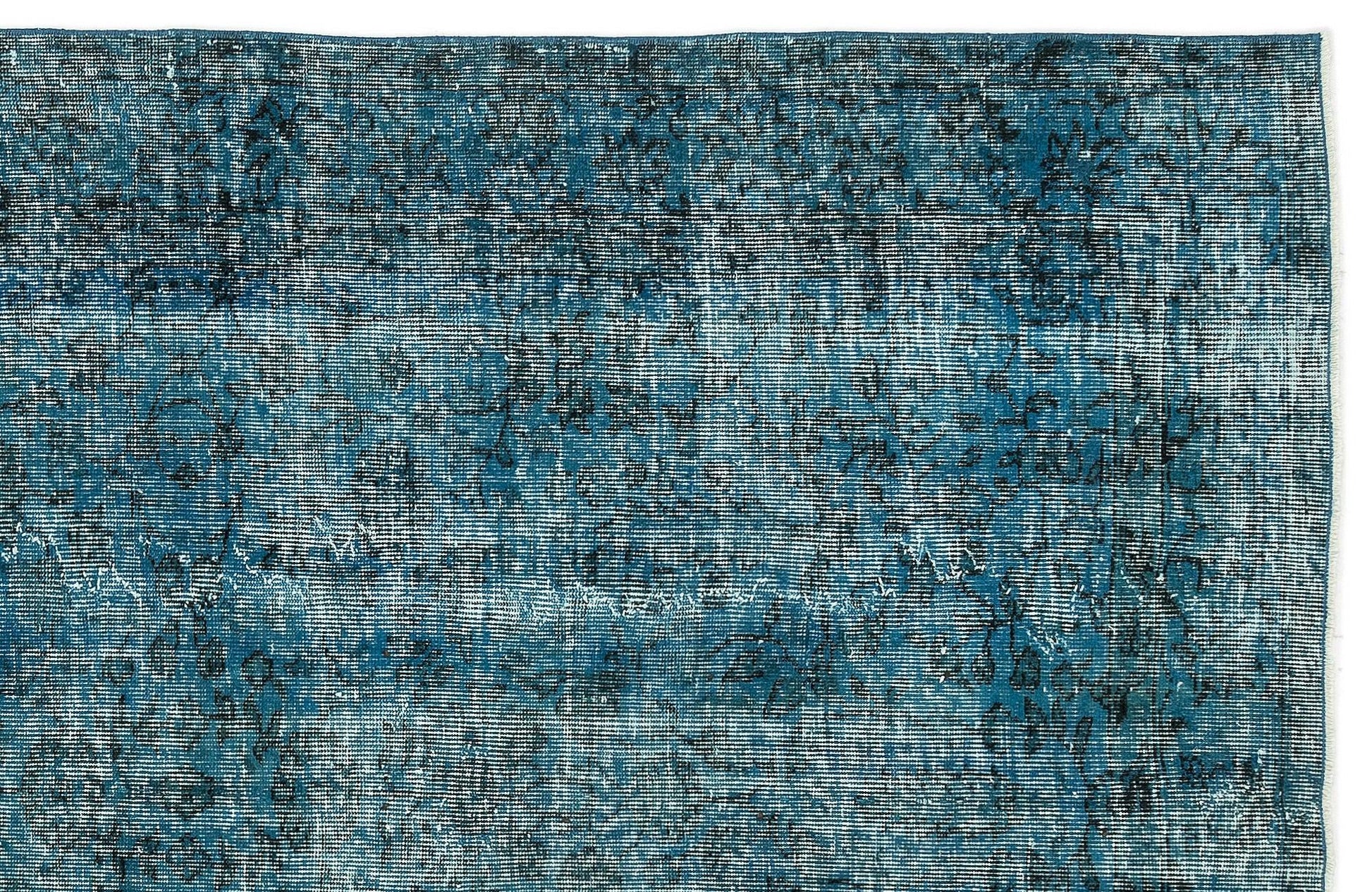 Antrasit Beyaz Eskitme Geometrik Yün Halı 159x255