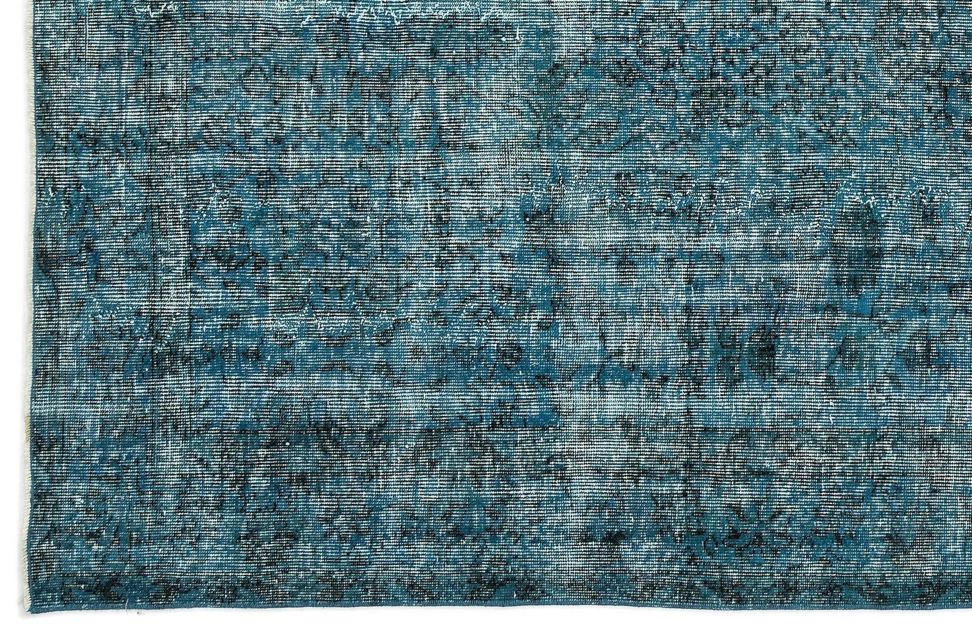 Antrasit Beyaz Eskitme Geometrik Yün Halı 159x255