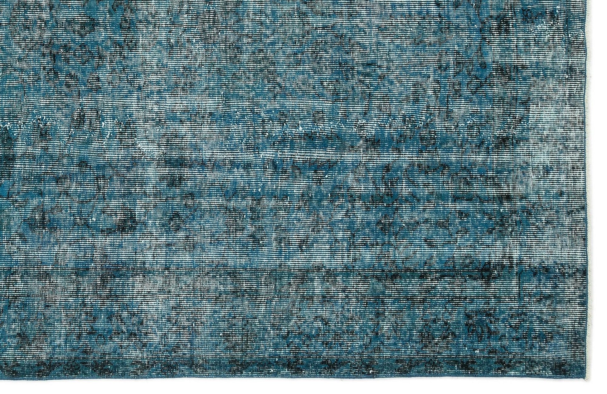 Antrasit Beyaz Eskitme Geometrik Yün Halı 159x255