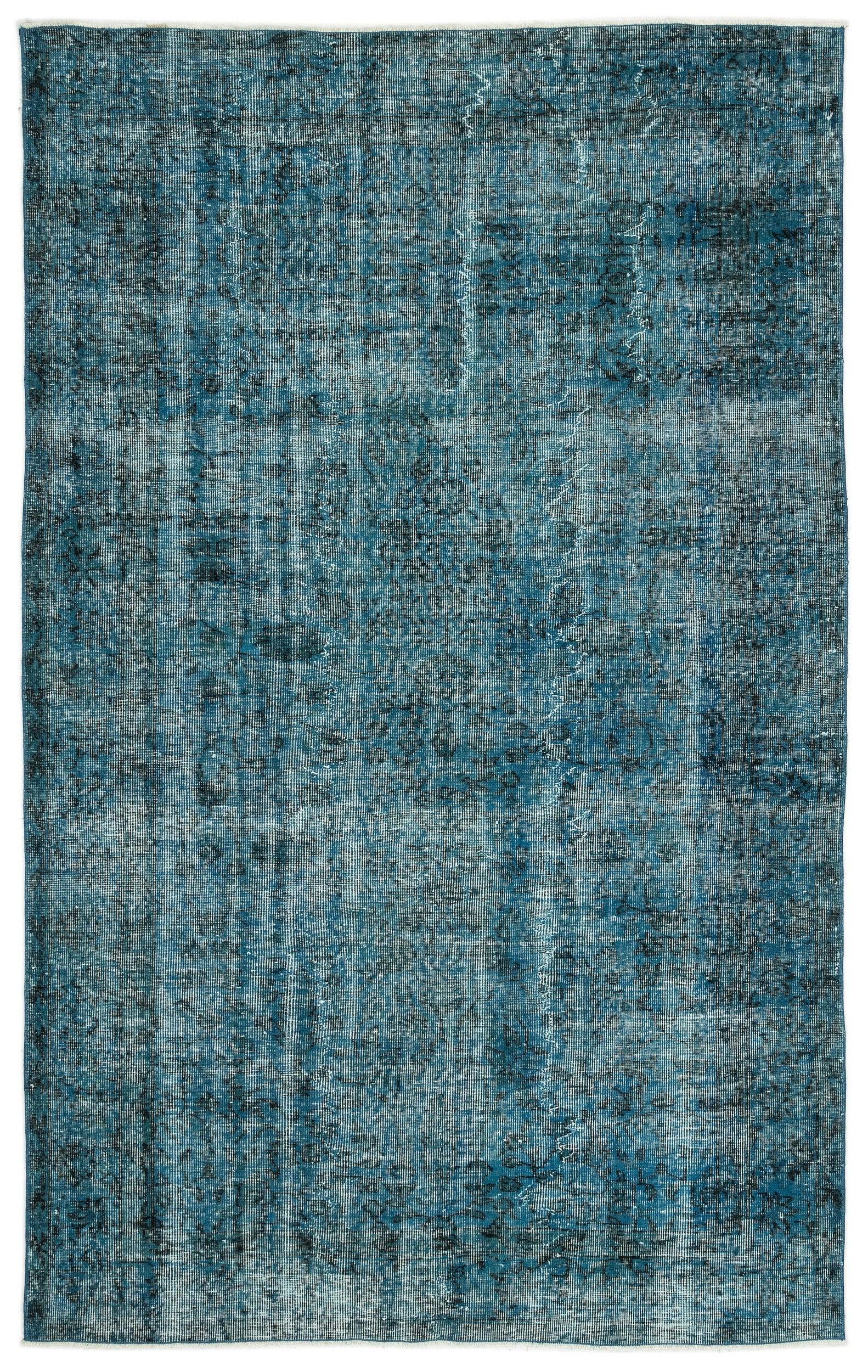 Antrasit Beyaz Eskitme Geometrik Yün Halı 159x255