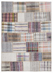 Teselya Bej Çizgili Yün El Dokuma Halısı 160 x 230 Apex Unique