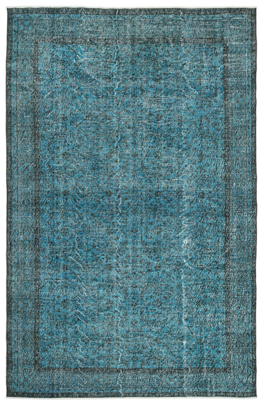 Beyaz Gri Bohem Eskitme Yün Halı 185x293