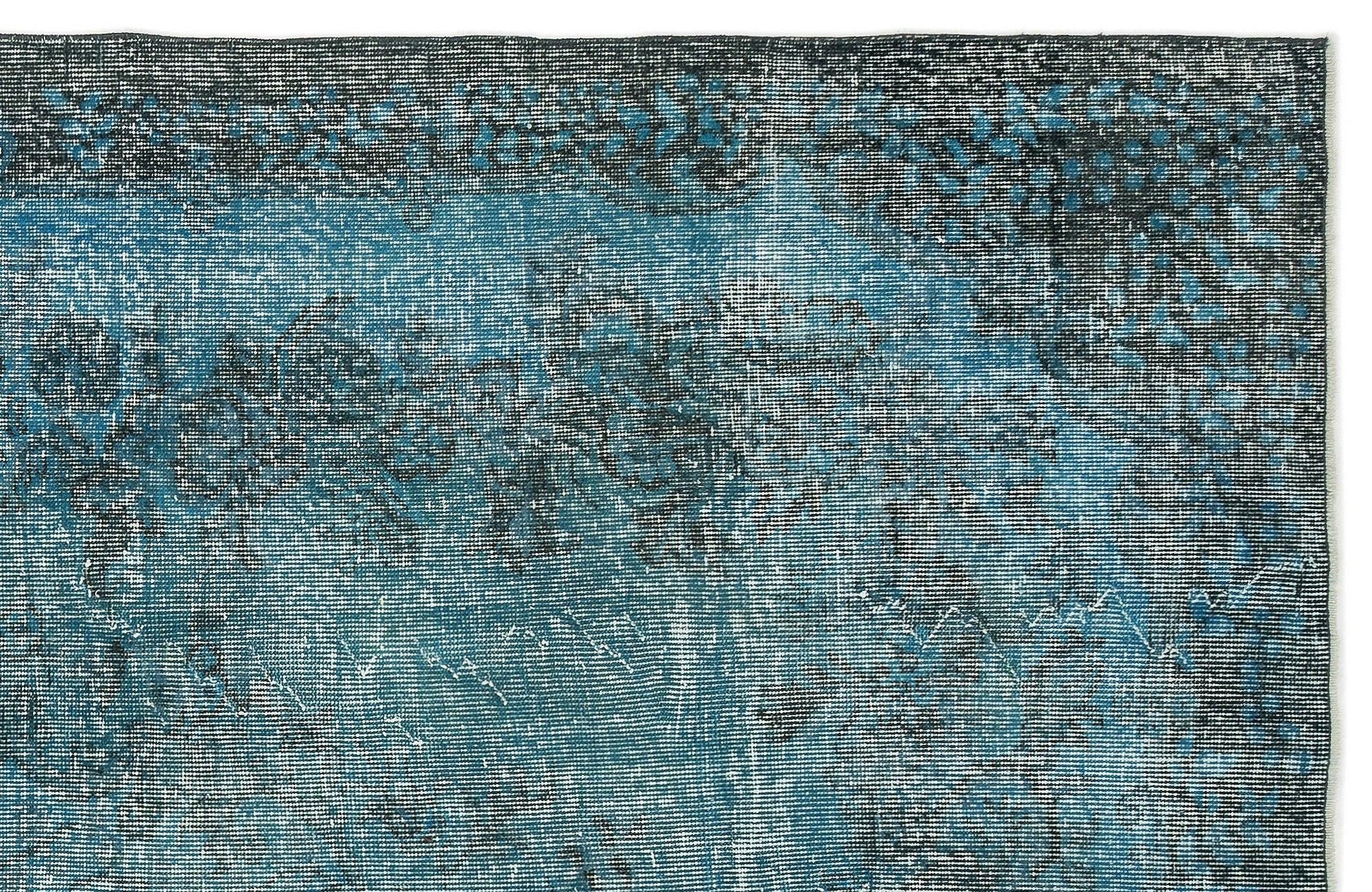 Antrasit Beyaz Eskitme Madalyonlu Yün Halı 185x309