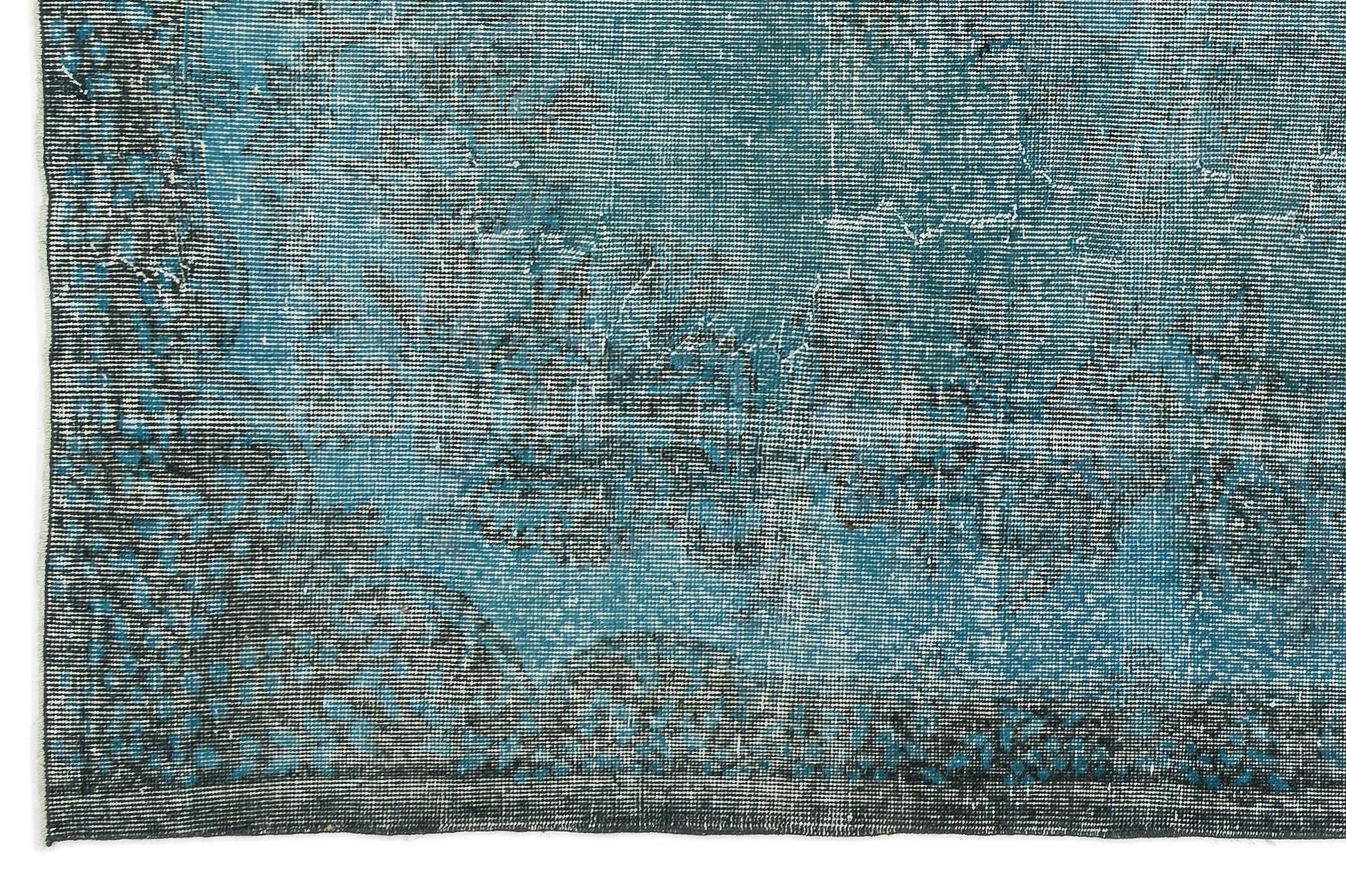 Antrasit Beyaz Eskitme Madalyonlu Yün Halı 185x309
