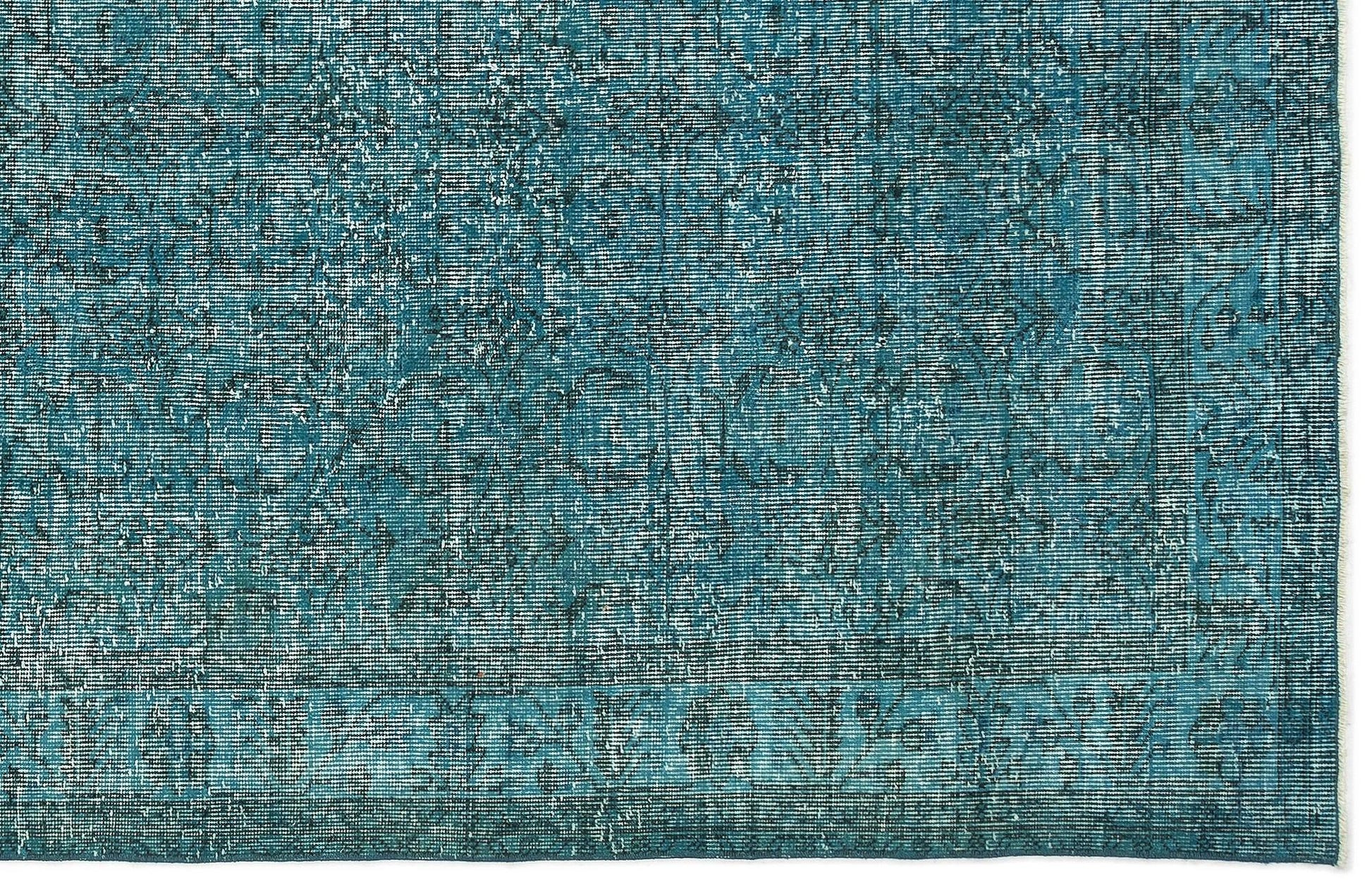 Beyaz Krem Eskitme Geometrik Yün Halı 158x279