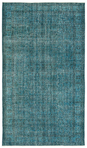 Beyaz Krem Eskitme Geometrik Yün Halı 158x279