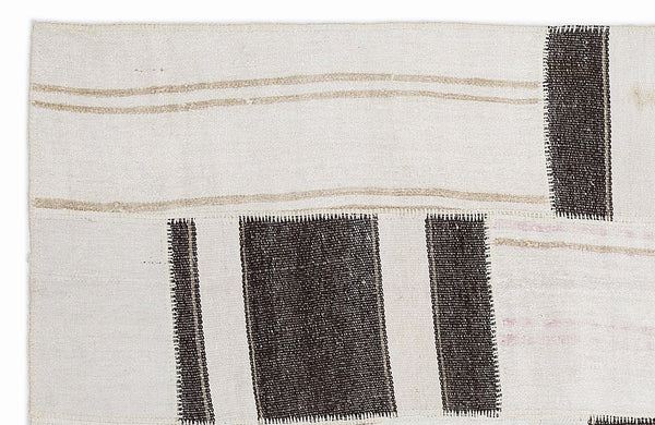 Bej Geometrik Modern Yün Halı 160x230