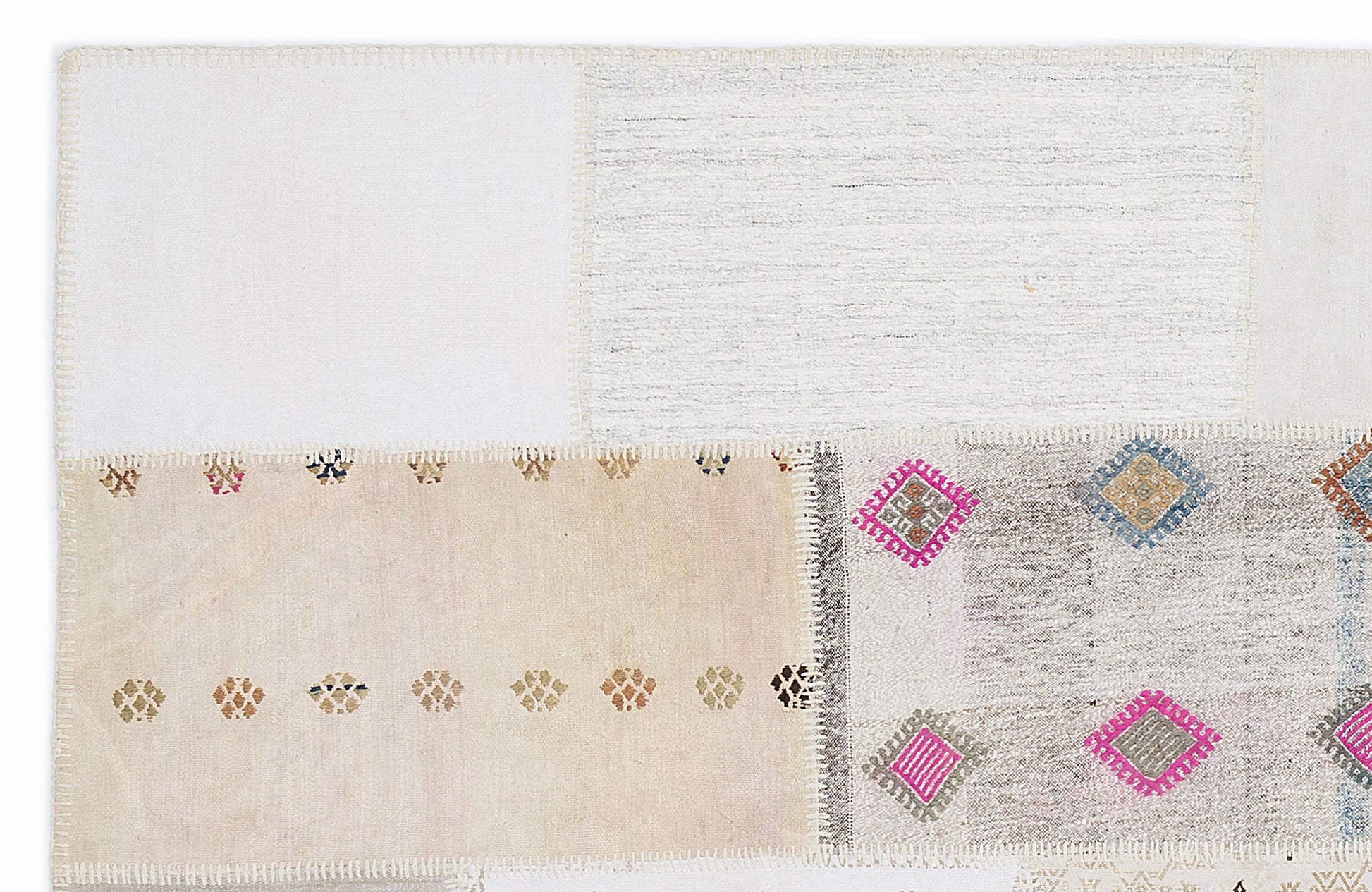 Teselya Bej Çizgili Yün El Dokuma Halısı 160 x 230 Apex Unique