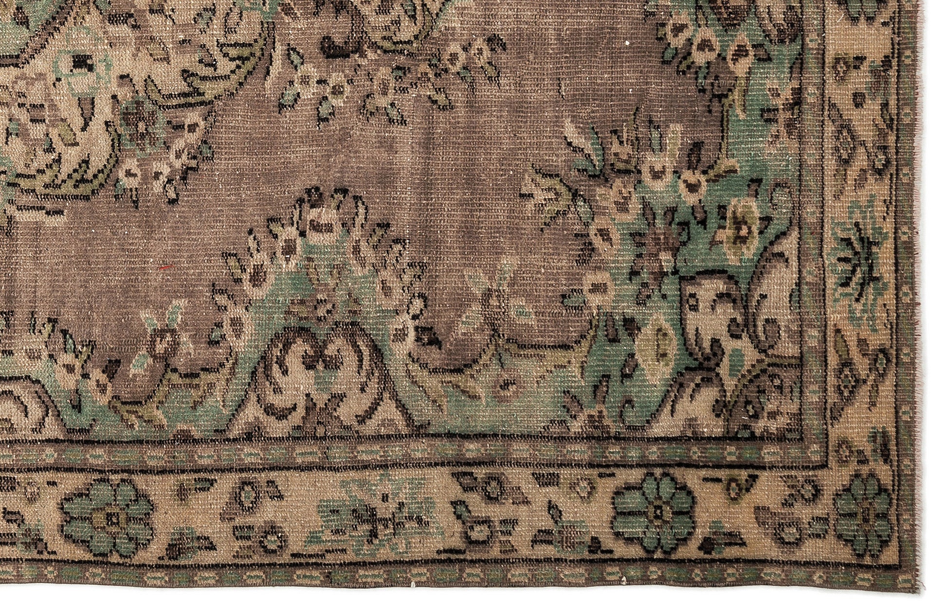 Atina Bej Eskitme Yün El Dokuma Halısı 184 x 304 Apex Unique