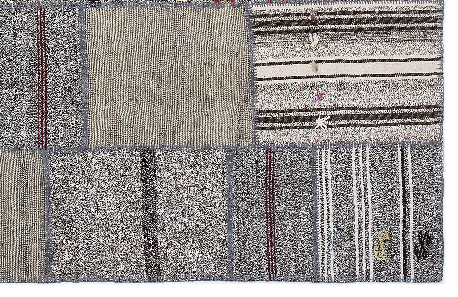 Teselya Bej Çizgili Yün El Dokuma Halısı 160 x 230 Apex Unique