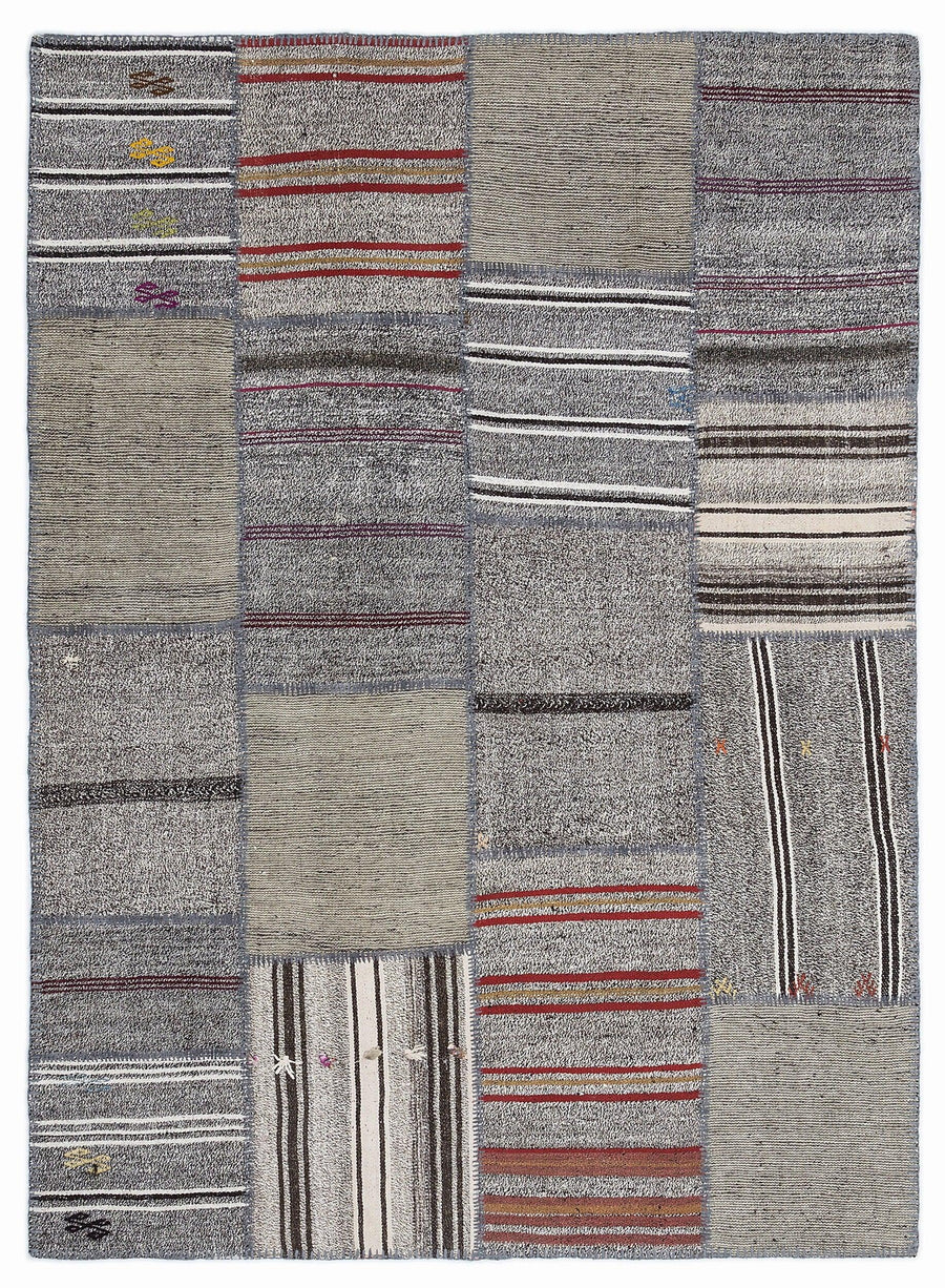 Bej Anadolu Geometrik Modern Yün Halı 160x230 - Özel Seri
