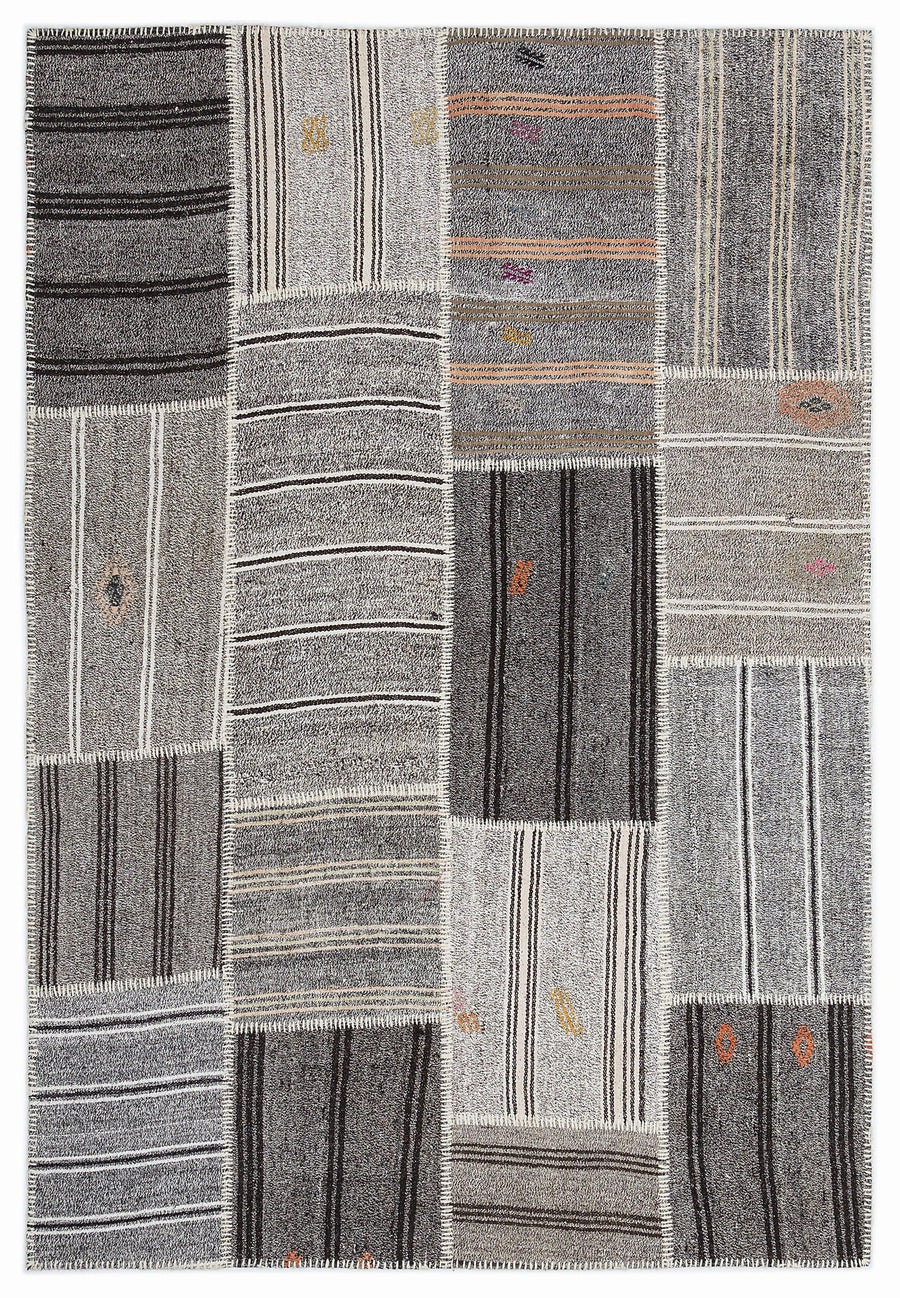 Bej Anadolu Bohem Geometrik Yün Halı 160x230 - Özel Seri