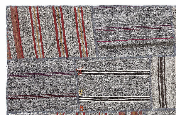 Gri Anadolu Bohem Modern Yün Halı 160x230 - Özel Seri
