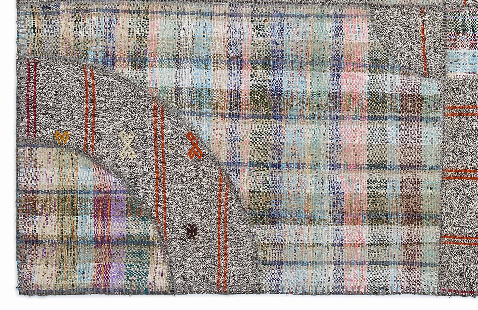 Teselya Bej Çizgili Yün El Dokuma Halısı 160 x 230 Apex Unique