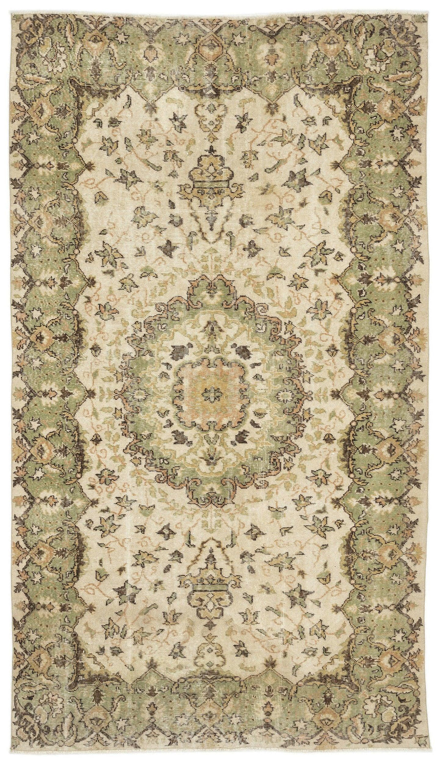 Bej Eskitme Klasik Yün Halı 176x311