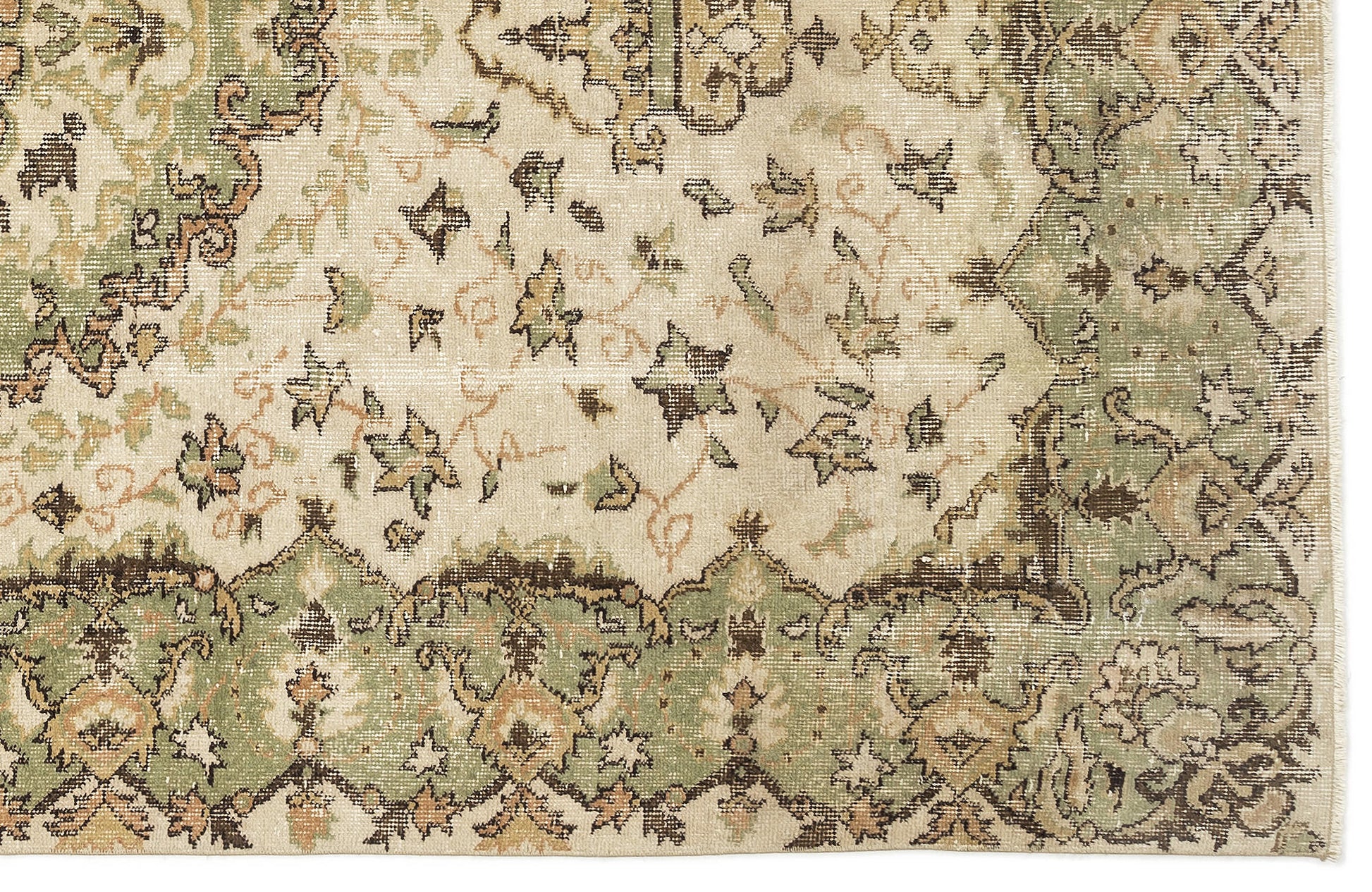 Atina Yeşil Klasik Yün El Dokuma Halısı 176 x 311 Apex Unique