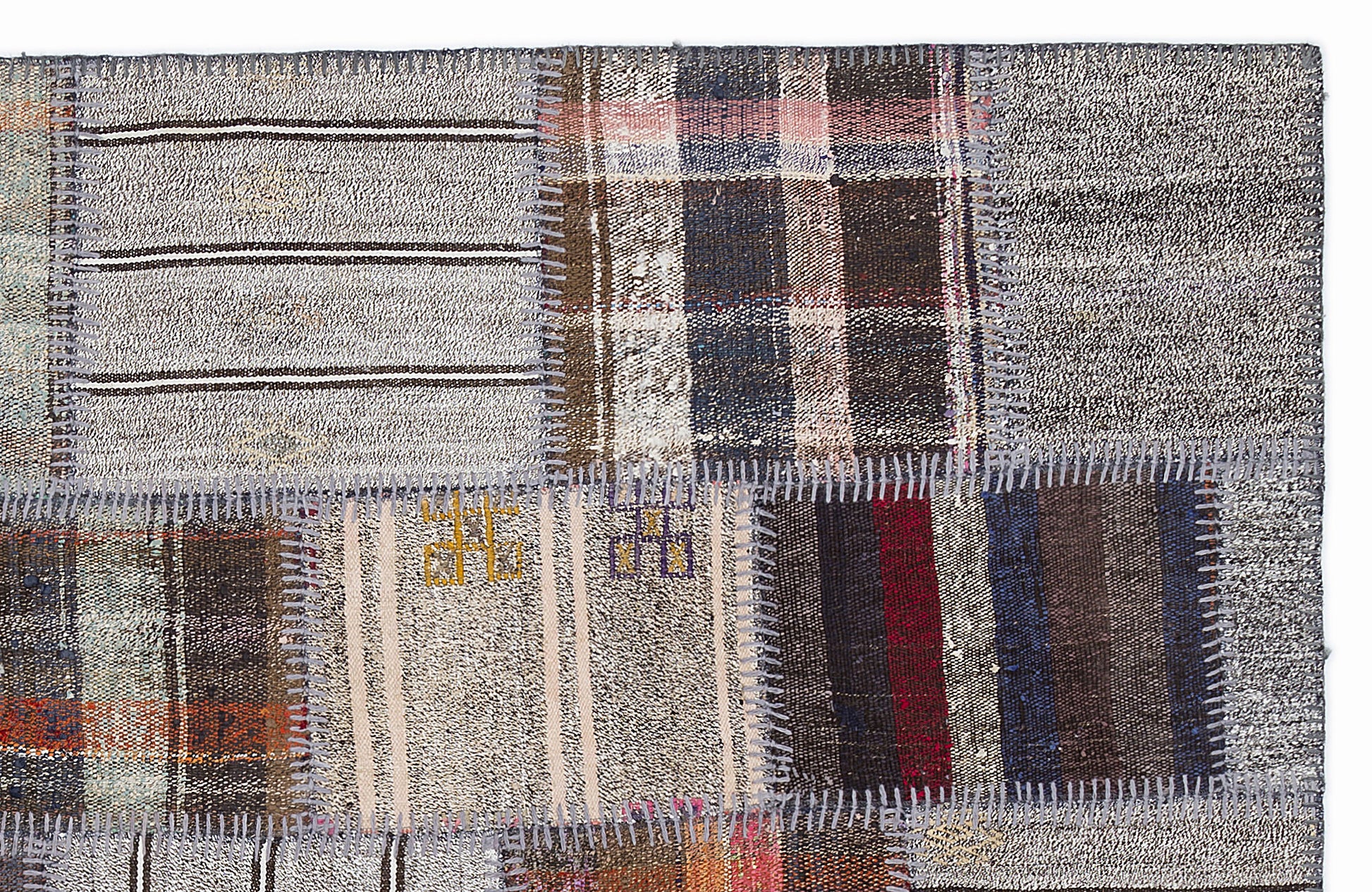 Teselya Bej Çizgili Yün El Dokuma Halısı 160 x 230 Apex Unique