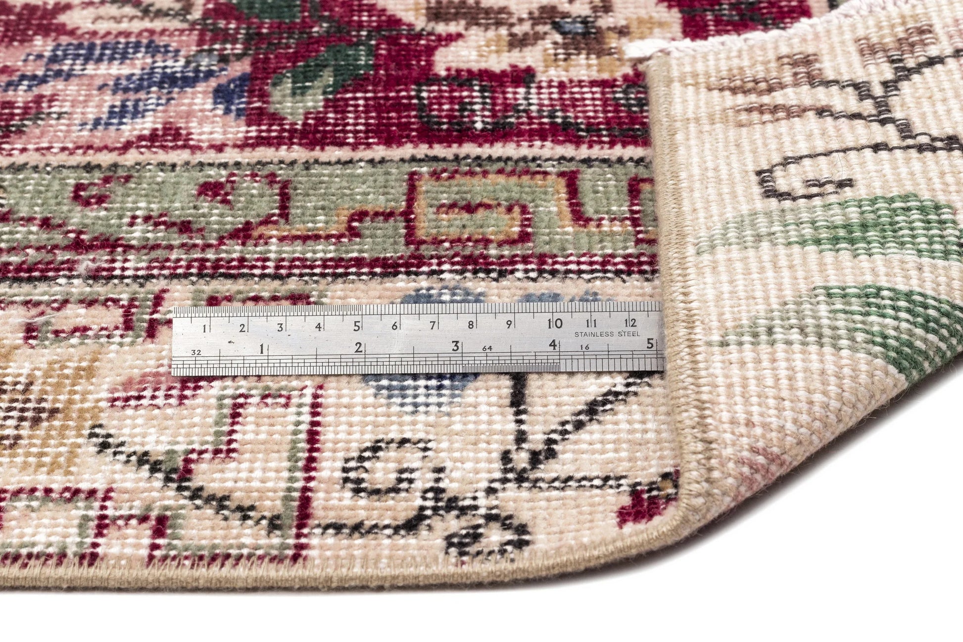 Bordo Anadolu Eskitme Klasik Yün Halı 168x260 - Özel Seri