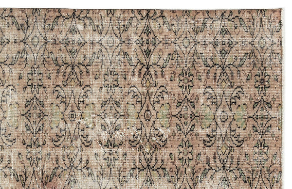 Bej Anadolu Eskitme Geometrik Yün Halı 185x270 - Özel Seri