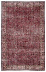 Atina Kırmızı Eskitme Yün El Dokuma Halısı 168 x 268 Apex Unique