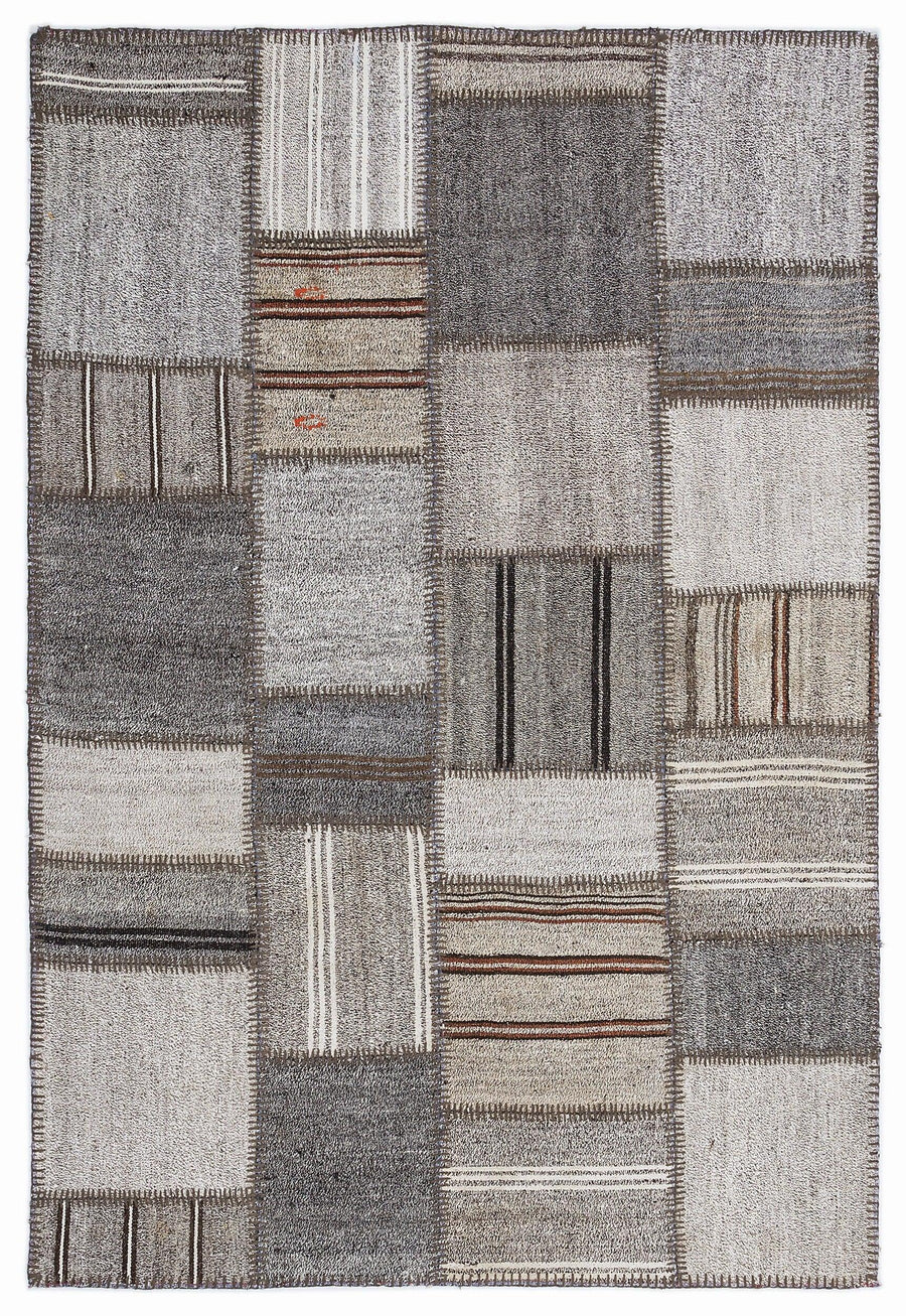 Bej Anadolu Geometrik Modern Yün Halı 160x230 - Özel Seri