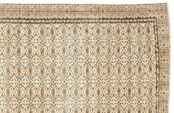 Bej Anadolu Eskitme Geometrik Yün Halı 178x307 - Özel Seri