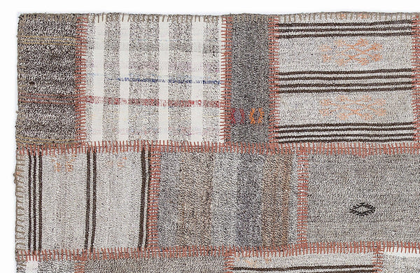 Bej Anadolu Bohem Geometrik Yün Halı 160x230 - Özel Seri