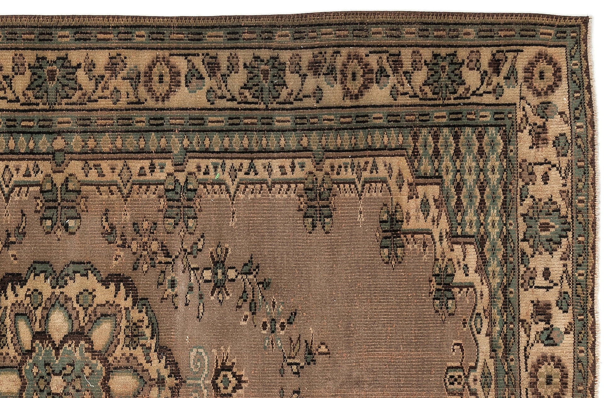 Atina Bej Eskitme Yün El Dokuma Halısı 176 x 266 Apex Unique