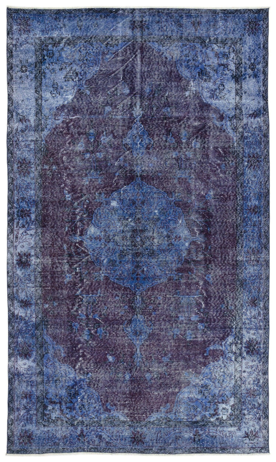 Mavi Anadolu Çiçekli Yün Halı 181x309 - Özel Seri