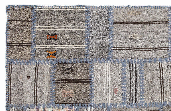 Bej Gri Anadolu Bohem Geometrik Yün Halı 160x230 - Özel Seri