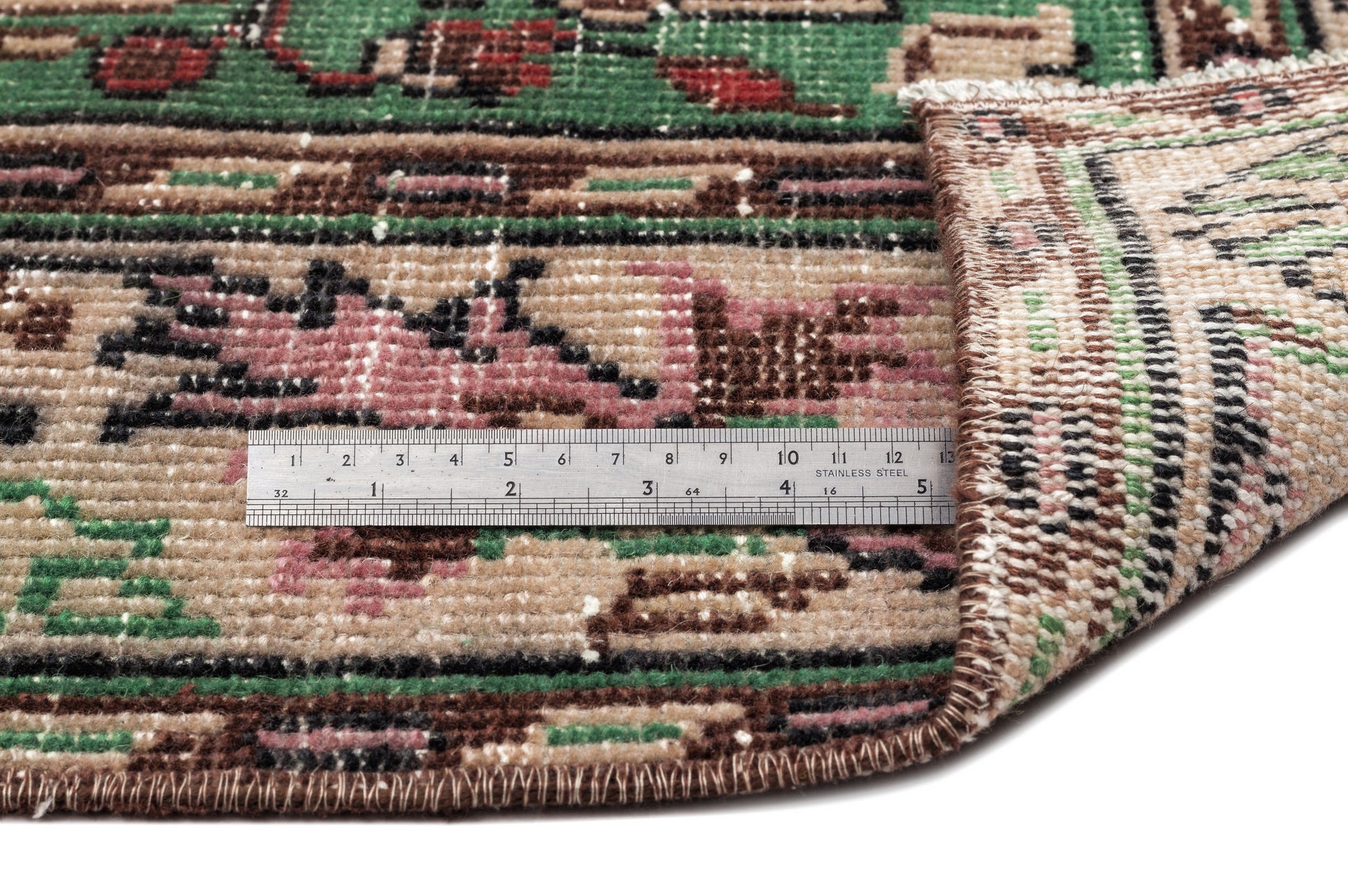 Atina Bej Eskitme Yün El Dokuma Halısı 182 x 317 Apex Unique