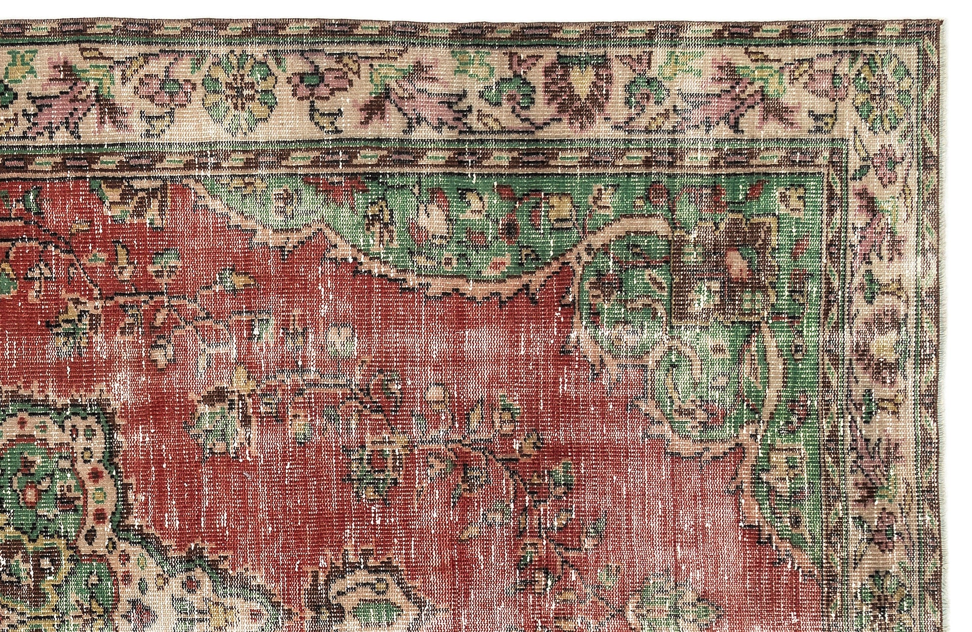 Atina Bej Eskitme Yün El Dokuma Halısı 182 x 317 Apex Unique